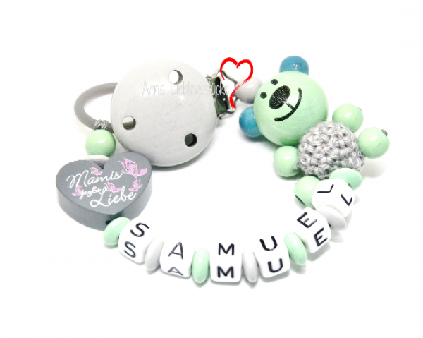 Schnullerkette Bärchen mint Schnullerkette Bärchen mint